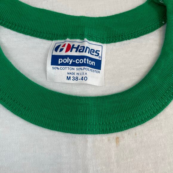 Vintage Michigan State Spartans Ringer T-Shirt size M Hanes USA - Picture 5 of 9